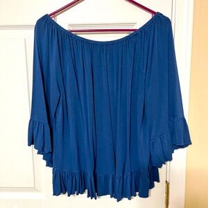 American Eagle blue half sleeve blouse.